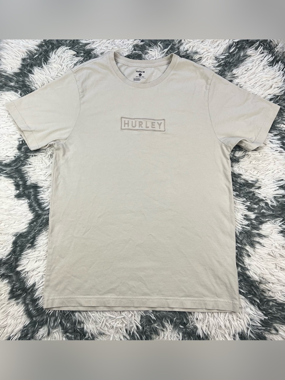 Hurley Men’s Beige Logo T-shirt Size Large